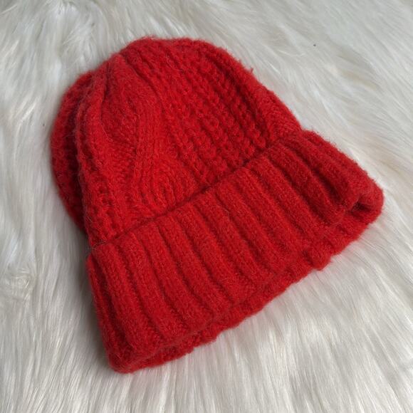 Aerie Red Knit Beanie - Picture 3 of 4